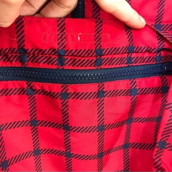 Gymboree Red and Blue Plaid Wind Breaker Pull Over Jacket Vintage - Picture 5 of 8